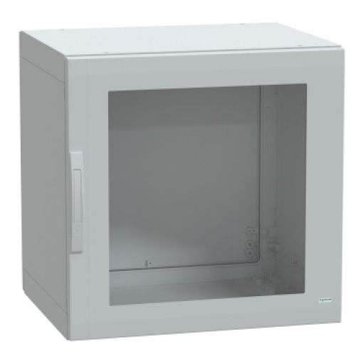 Floor standing encl. polyester vers.PLA compl.sealed 750x750x620 IP65 glazed