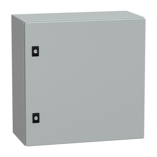 Spacial CRN plain door with mount.plate. H500xW500xD250 IP66 IK10 RAL7035..