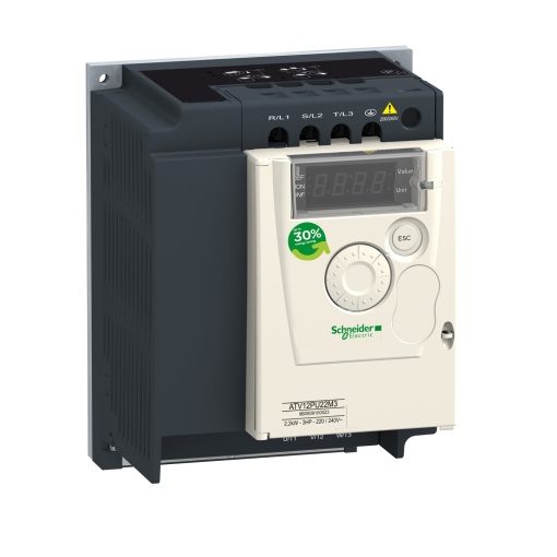 Variador de velocidade ATV12 - 2,2 kW - 3HP - 200..240V - 3PH - na placa de base