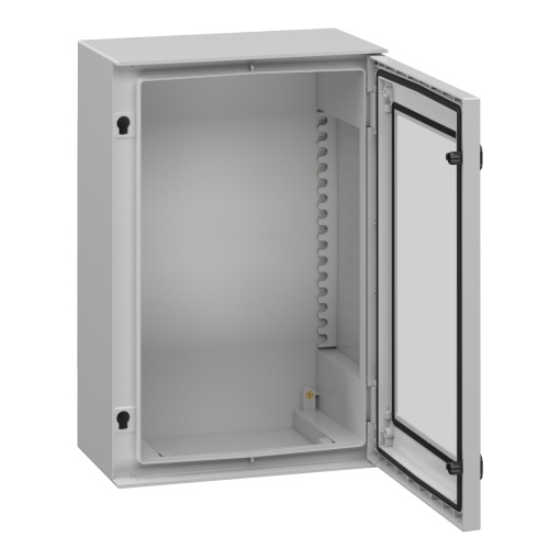 wall-mounting enclosure polyester monobloc IP66 H647xW436xD250mm glazed door
