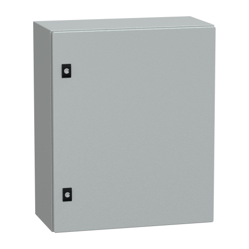 Spacial CRN plain door with mount.plate. H600xW500xD250 IP66 IK10 RAL7035..