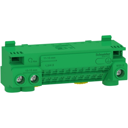 Resi9 - Borne terra 63A  kit junção 24 ligadores