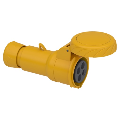 Tomada PratiKa - reta - 16 A - 3P  E - 100...130 V CA - IP67