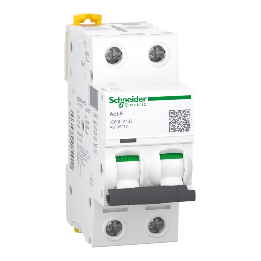 Acti9 iC60L - Disjuntor - 2P - 1.6A - Curva K - 15000A IEC 60898-1 - 100 kA IEC 60947-2