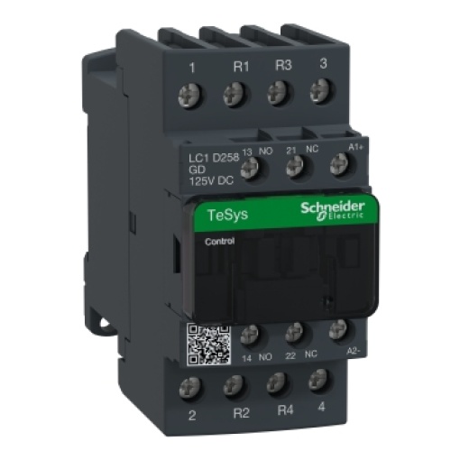 Contactor Tesys D - 4P2 NA  2 NF - AC-1 -  440 V 40 A - 125 V CC bobina