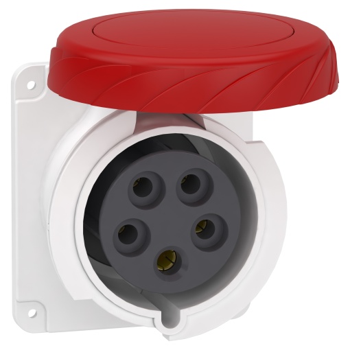Tomada, Mureva PK, para montagem em quadro, reta, 32 A, 3PNE, 400 V, IP67