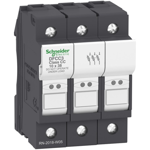 Fuse carrier TeSys DF, 3P 30A, fuse class CC