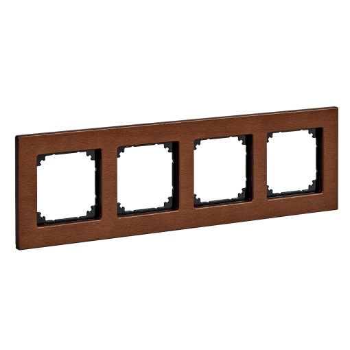 Wood frame, 4-gang, Cherry wood, M-Elegance