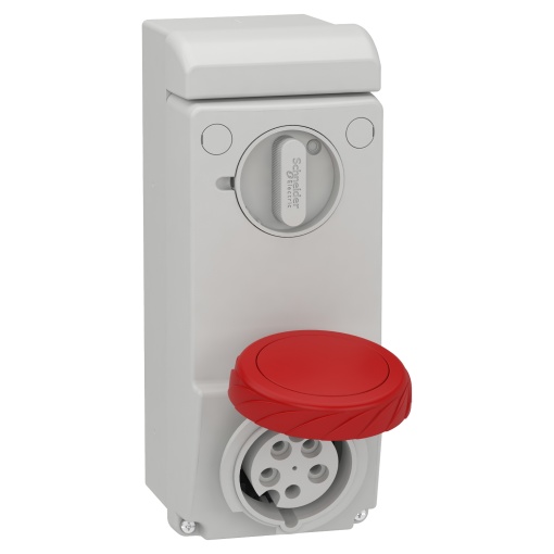 Unika interlocked socket - 16 A - 3P  N  E - 380...415 V AC - IP65 - wall
