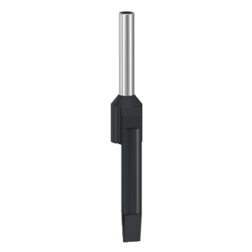 ponteira simples com porta-referências  tamanho médio  1,5 mm² - preto