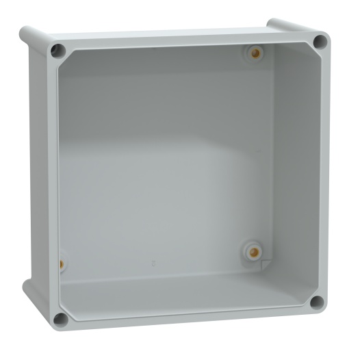 PLS box, polyester rear, polyester cover IP66 27x27x18cm
