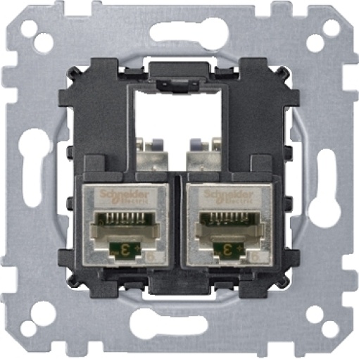 M-Elegance - Tomada RJ45 dupla - cat. 5e - STP