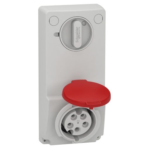Tomada com encravamento, Mureva PK, montagem em quadro, 16 A, 3PNE, 400 V, IP44