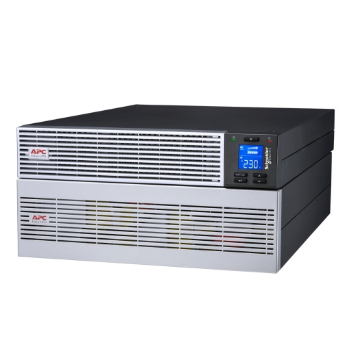 APC Easy UPS On-Line, 6kVA6kW, iões de lítio, RackTower 5U, 230V, 1 tomada com fio rígido 1PNE, ranhura para cartão inteligente, autonomia alargada, com kit de calhas