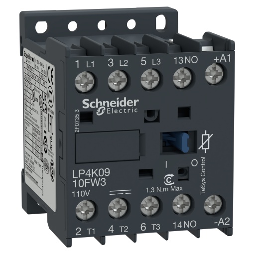 Contactor TeSys K - 3P3 NA - AC-3 -  440 V 9 A - 110 V bobina CC