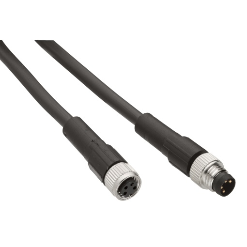 Cabo de barramento de expansão TM7 - reto - conector fêmea M12B - 1 m