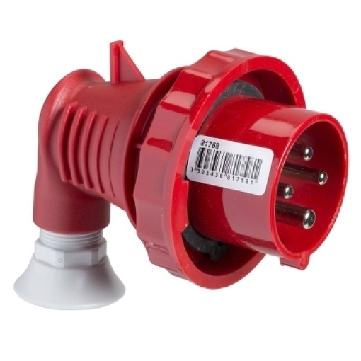 Ficha, Mureva PK, inclinada a 90, 16 A, 3PE, 400 V, IP67