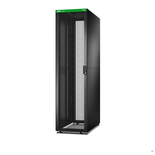 Easy Rack 600mm48U1200mm com teto, painel lateral, rodas, pés e 4 suportes, sem fundo, preto