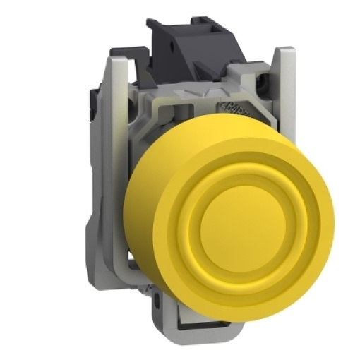 Botão completo, Harmony XB4, para atmosferas explosivas, botão amarelo com tampa integrada