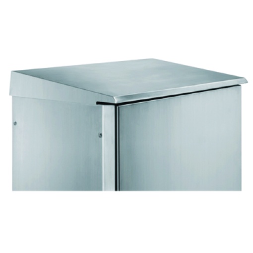 Stainless canopy 304L, Scotch Brite finish, for enclosures W1200xD600 mm.