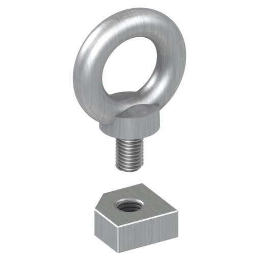set of 4 Spacial SM M12 lifting eyebolt - galvanized cast steel