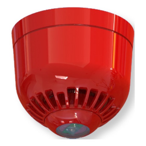 Sirene VAD, ESF-5008, base de superfície, flash vermelho, montagem no teto