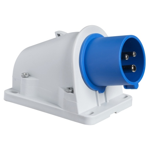 Ficha PratiKa - inclinada - 32 A - 3P  N  E - 200...250 V CA - IP44 - para montagem na parede