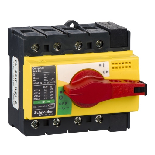 interruptor seccionador Interpact INS40 - 4 pólos - 40 A