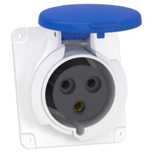 Tomada, Mureva PK, para montagem em quadro, inclinada, 32 A, 2PE, 220 V, IP44