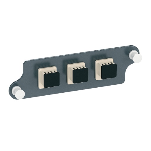 Actassi 19-C Fibre Optic Front Adapters Plate with 3 x LC Dplx Adapters