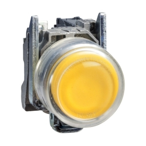 botão de pressão amarelo Ø 22  mola - 1 NO - ATEX