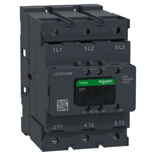 Contator, Tesys Deca Advanced, 3P 3NO, AC-3AC-3e, 440 V, 150 A, bobina de 100-250 V CACC, terminais em anel ou barras