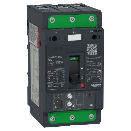 TeSys GV4 - disjuntor magneto-térmico - 115A 3P - com Everlink