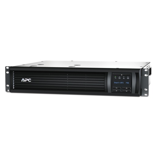 APC Smart-UPS, interativo, 750 VA, montagem em rack 2U, 230 V, 4 tomadas IEC C13, porta SmartConnect  SmartSlot, AVR, LCD
