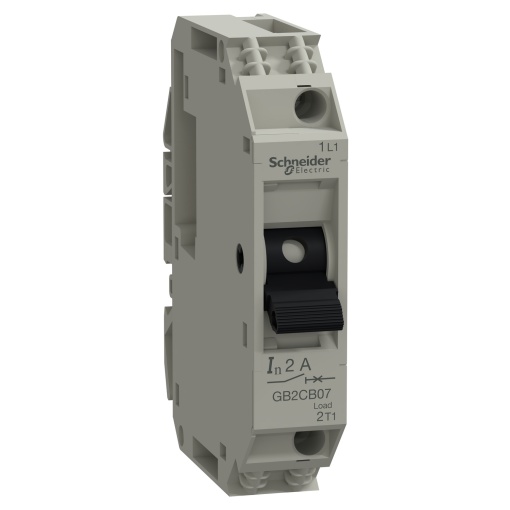 disjuntor TeSys para circuitos de comando - GB2-CB  2 A - 1 pólo - 1d
