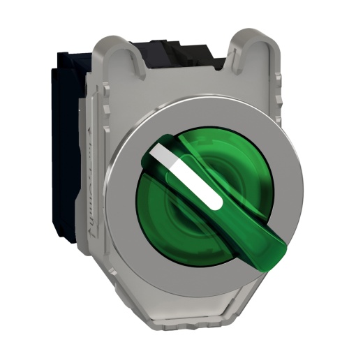 selector flush   luminosous verde 3 posições fijas 230v ac
