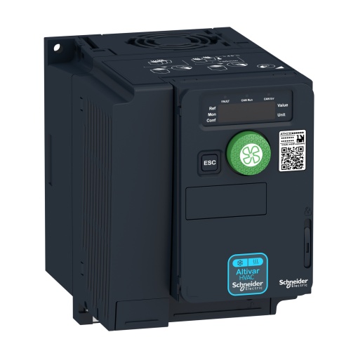 Variador de velocidade, Altivar HVAC ATH200, ATH230, 2,2 kW, 3 hp, 200 a 240 V, monofásico, IP20, com filtro CEM