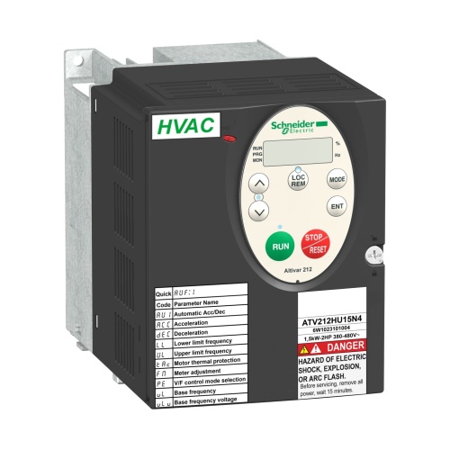 Variador de velocidade ATV212 - 1.5kW - 2hp - 480V - 3ph - EMC - IP21