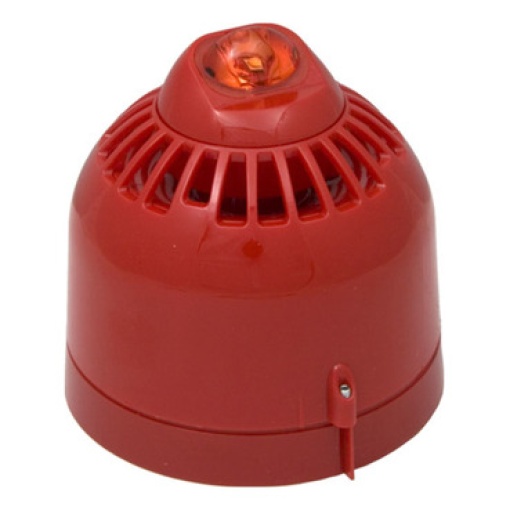Sirene VAD, ESF-5004, base de superfície, flash vermelho, montagem na parede