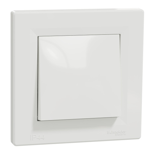 Asfora - Interruptor unipolar - 10 A, sem parafusos, IP44, branco