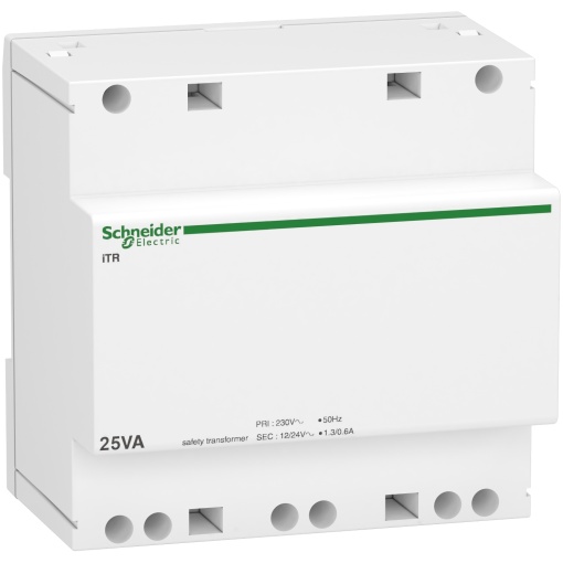 Modular safety transfomer iTR - 230 V 50..60 Hz - saída 12..24 V - 25 VA