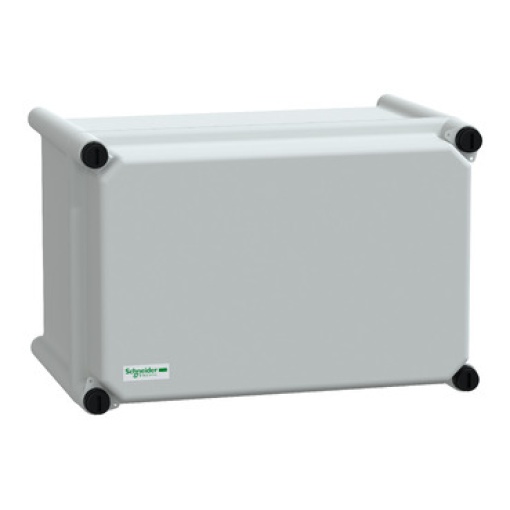 PLS box, polyester rear, opaque PC cover IP66 18x27x18cm