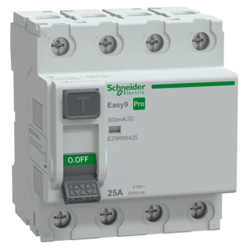 Easy9, Interruptor diferencial Pro, 4P, 25 A, tipo A, 300 mA