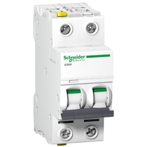 Miniature circuit-breaker, Acti9 iC60H, 2P, 6 A, C curve, 10000 A IEC 60898-1, 15 kA IEC 60947-2