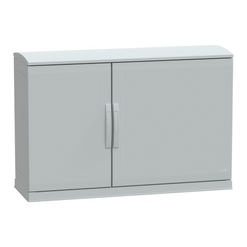Floor standing encl.polyester vers.PLAZT wopen plinthcanopy 750x1250x420 IP44