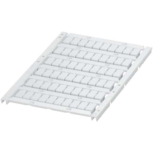 MARKING CARD WITH 6 STRIPS, 6MM, UNPRINTED, 60 CHARACTERS, WHITE