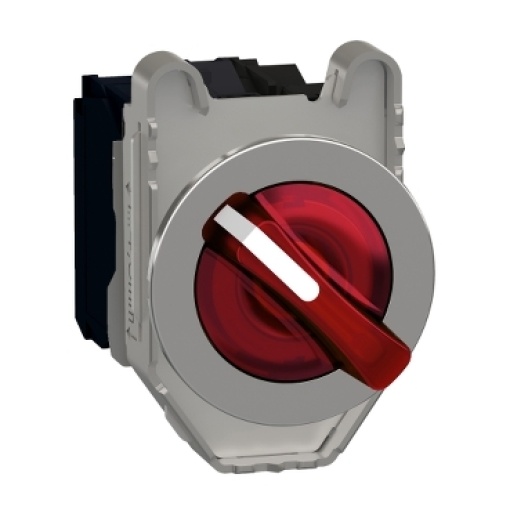 selector flush   luminosous  vermelho  2 posições fijas 230v ac 1