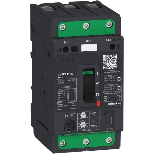 TeSys GV4 - disjuntor magneto-térmico - 115A 3P - com Everlink