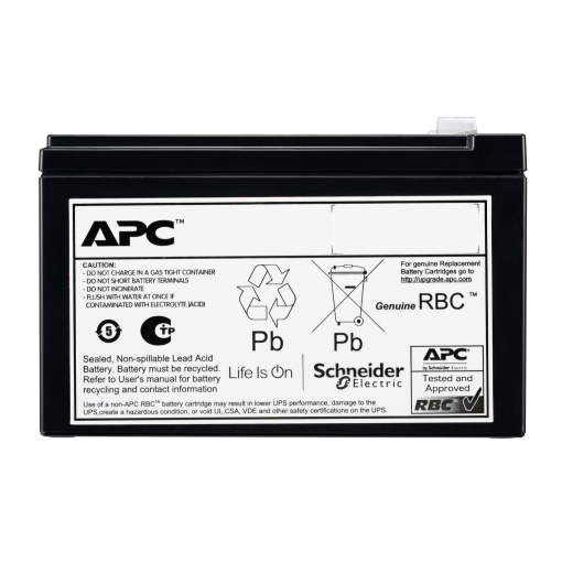 Cartucho de bateria de substituição APC, VRLA, 9 Ah, 72 V CC, garantia de 2 anos