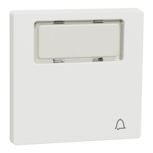 D-Life - Tecla símbolo campainha com etiqueta - Branco Mate
